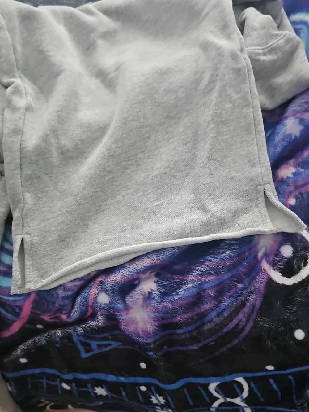 PINK Light Gray Fleece Hoodie & Jogger Set